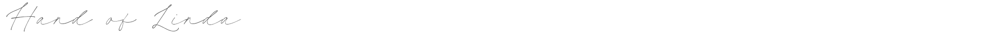 Sample characters Hand of Linda Font